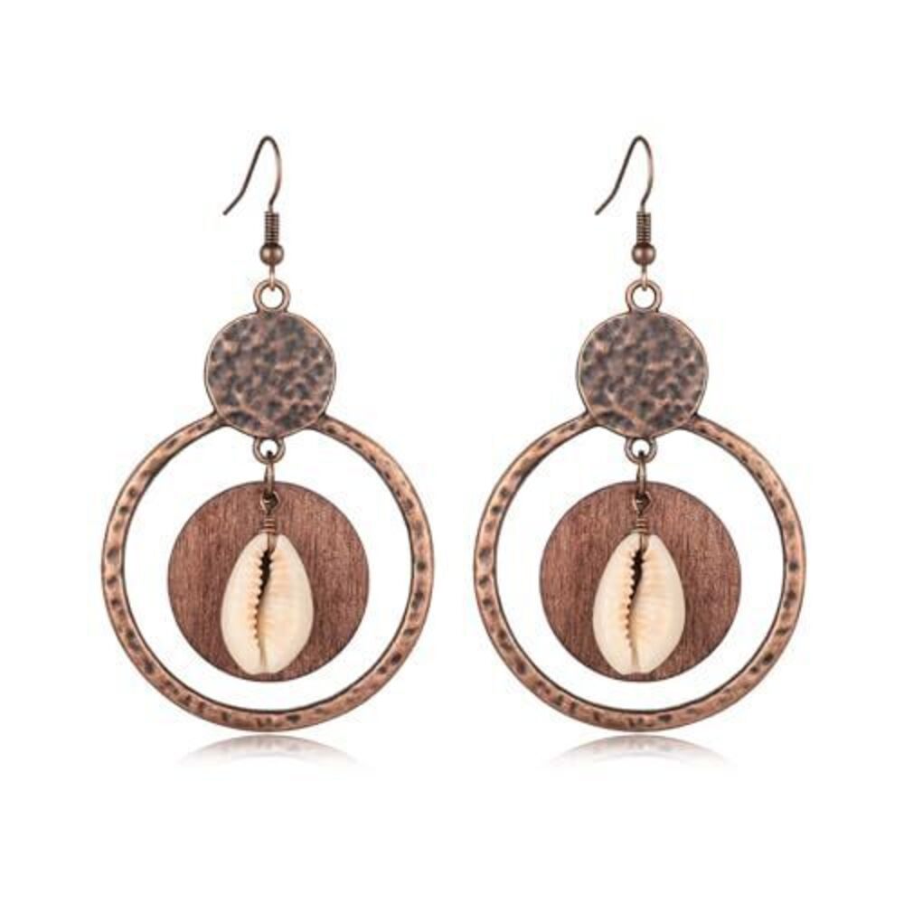 1709 Silver/Gold Boho Dangle Statement Earrings Trendy,Handmade Vintage